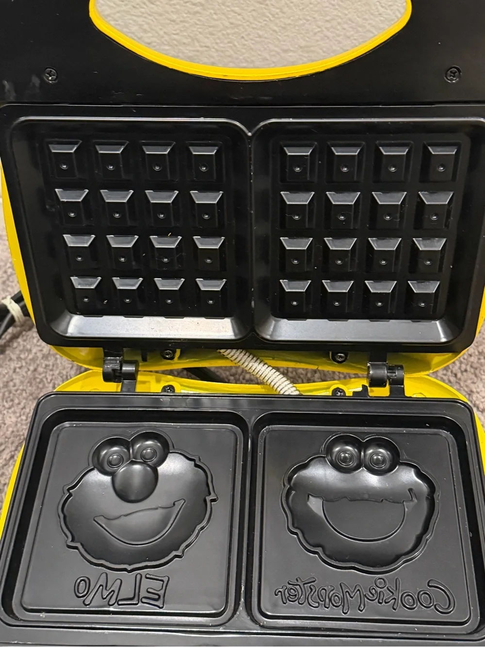 Sesame Street Yellow Handheld waffle Maker